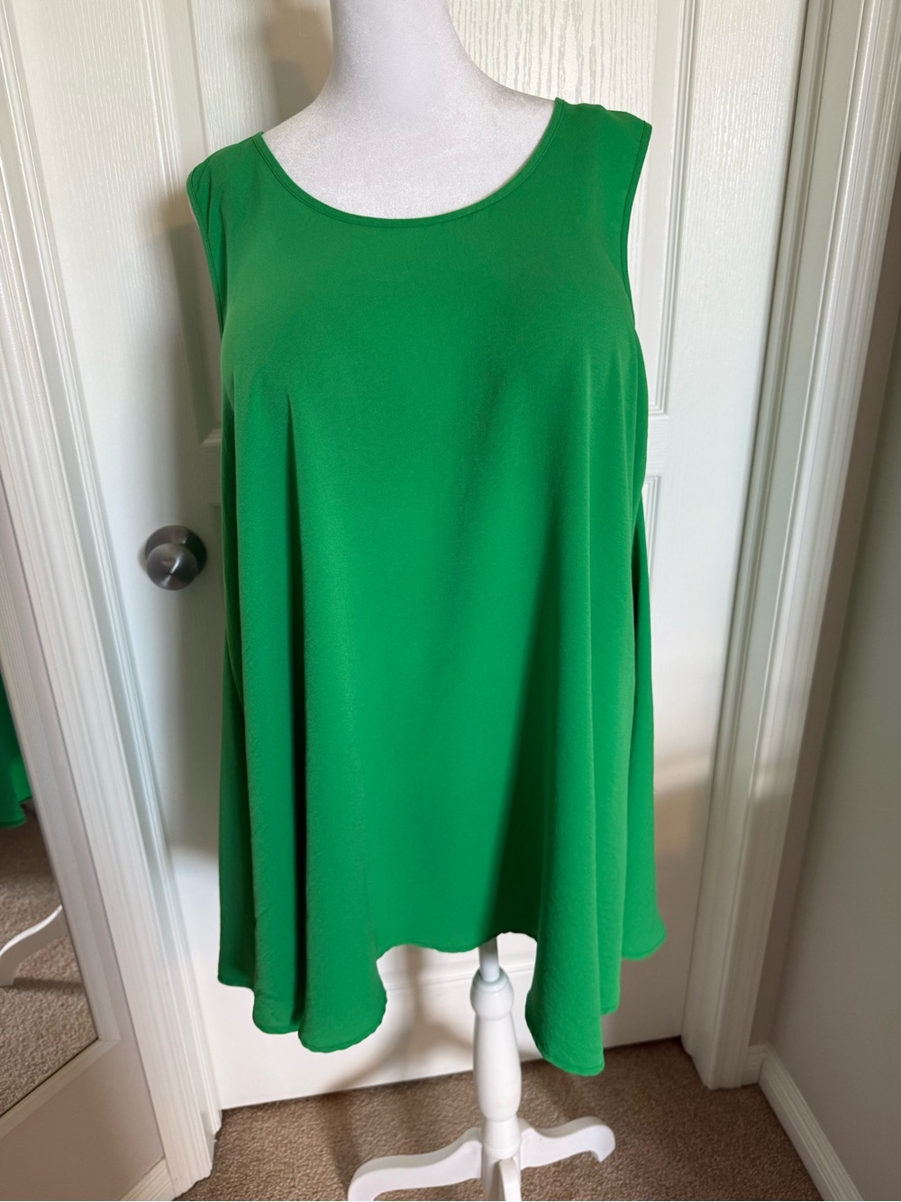 Patrizia Luca Bright Green Sleeveless Swing Tank